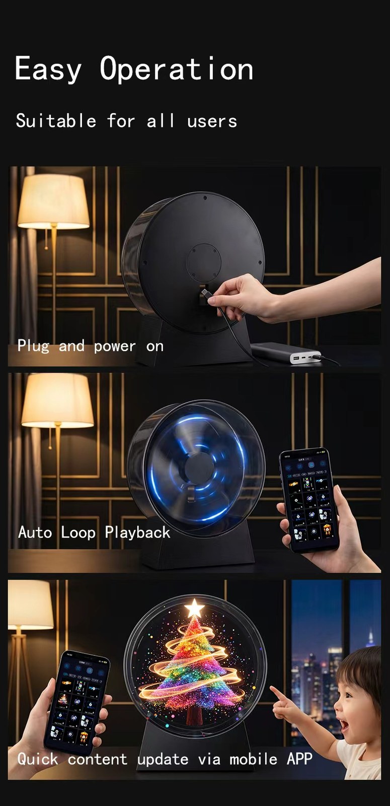 P14S 3D Holographic Display Box