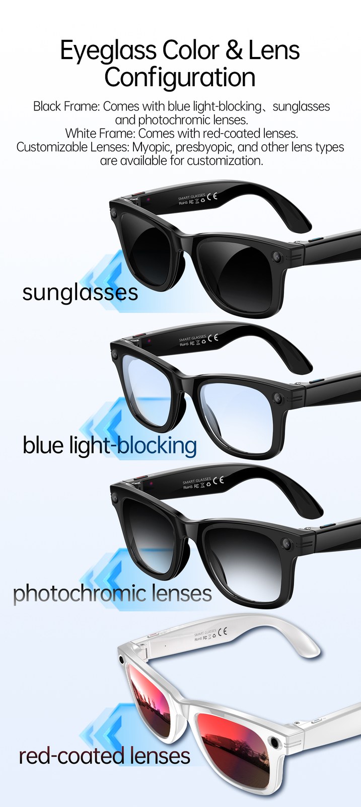 W620 AI Smart Camera Glasses