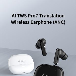 VORAAI AI TWS Pro7 black and white translation wireless earphones with ANC